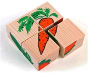 Кубики Овощи 4шт. 3333-6