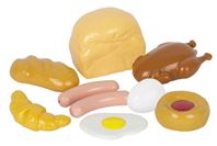 Игровой набор Продукты (хлеб,батон,круассан,плюшка,яичница,курица,сосиски2шт.) У549