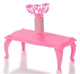 Журнальный столик с цветами для куклы розовые С-1395
