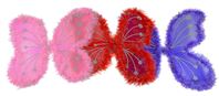 Крылья бабочки цветные с опушкой 17-2-391 (200шт в кор.)