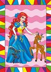 Гравюра с цветным основанием Принцесса и оленёнок в конверте Г-9424