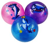 Мяч 8018-W-6 с рисунком дельфины 20см (500)