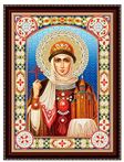 Алмазная мозаика 30*40см. Икона Святой Княгини Ольги с подр.,с част. заполнением BH22