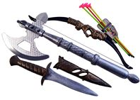 Набор оружия (меч, топор, лук со стрелами) 1685-10 (120)